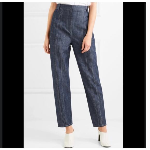 Tibi Easton Jean Denim Pants Super High Waist straight barrel tapered 27 - Picture 1 of 9